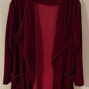 Rose Velvety Blazer Plush Romantic Ladies sz. M, washable practical date night